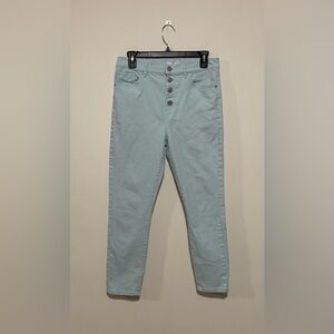 LOFT Green light tone Casual Capri Pants Petite 6